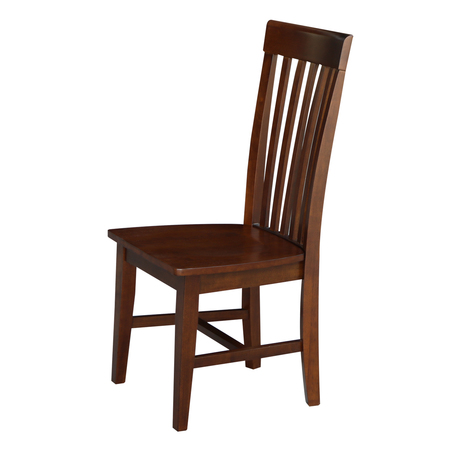 International Concepts Set of 2 Tall Mission Chairs, Espresso C581-465P
